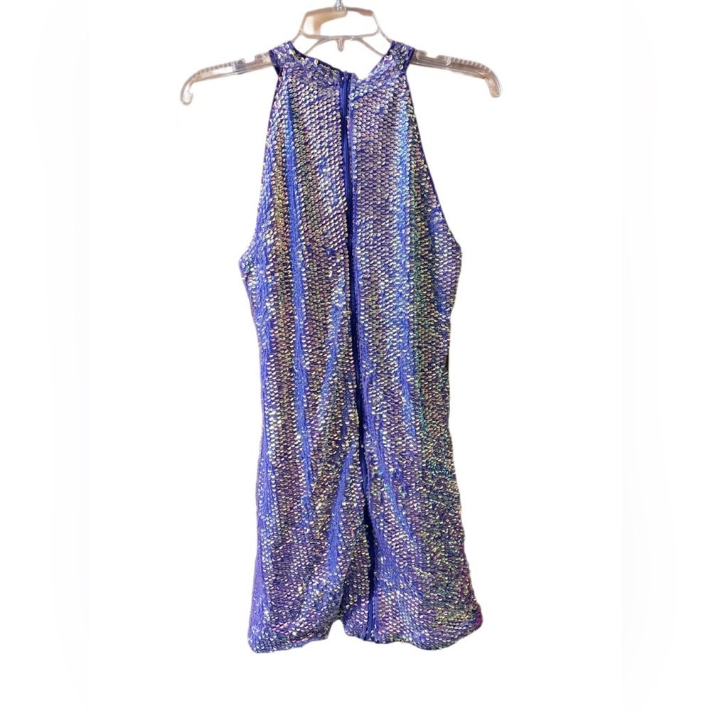 SHEIN Purple Sequin Glam Dress Medium - Picture 2 of 3
